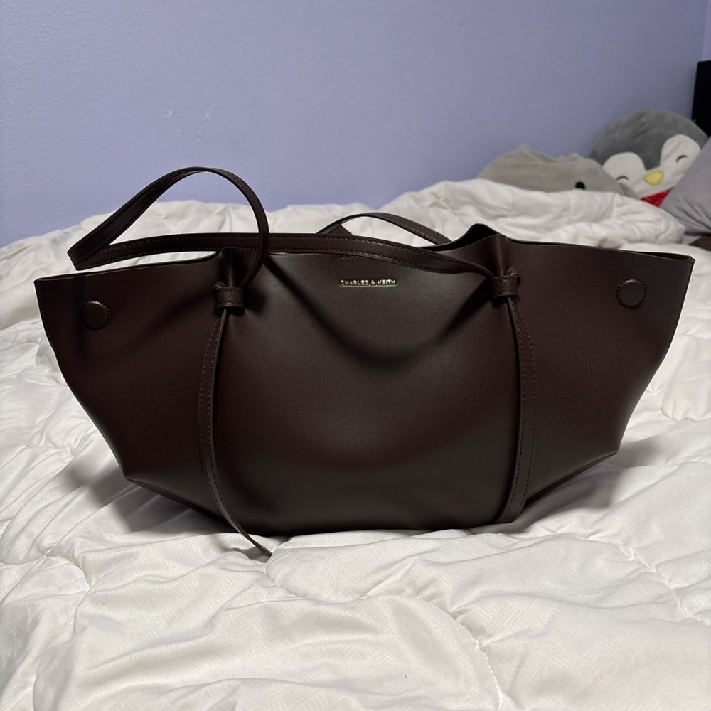 Charles & Keith Brown Tote Bag